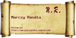 Marczy Renáta névjegykártya