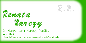 renata marczy business card